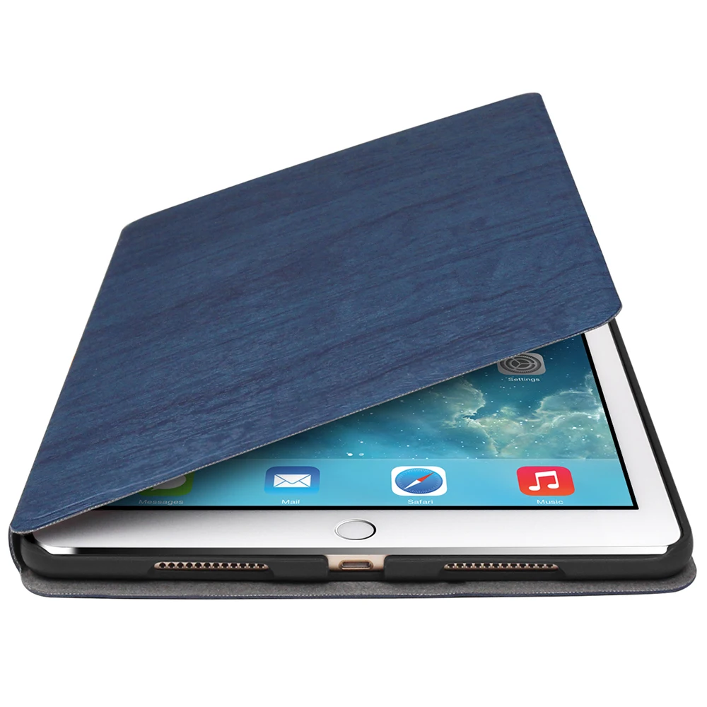 Для iPad Air 2 1 силиконовый мягкий чехол тонкий искусственная кожа умный для нового