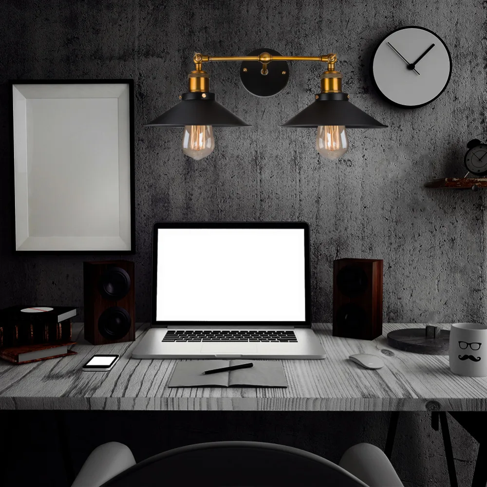 светильник настенный Современные Винтаж Промышленный Лофт Металл двойной