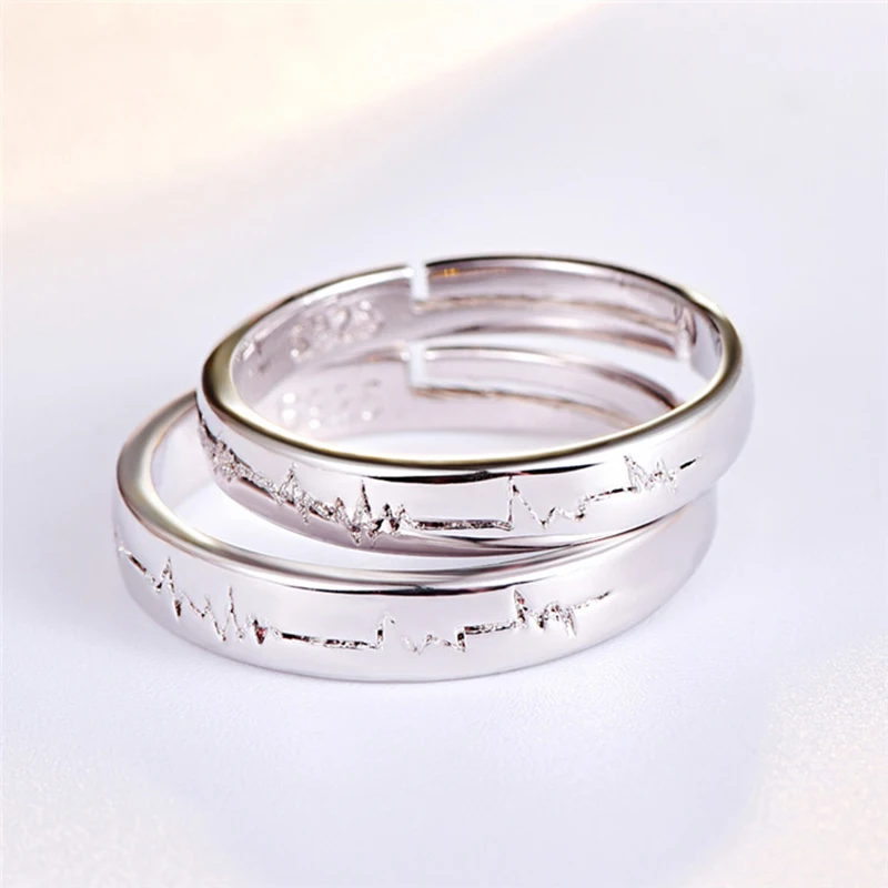 Кольца из нержавеющей стали на заказ ЭКГ кольца дружбы обручальное кольцо для