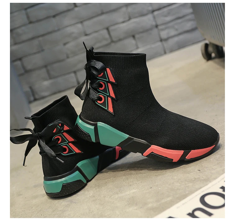Kjstyrka/; zapatos mujer; Модные дышащие женские кроссовки; tenis feminino; обувь на танкетке для женщин; высокая обувь с перекрестными ремешками