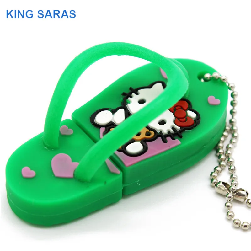 KING SARAS 64 Гб cartioon милый черный желтый синий цвет hello Kitty обуви usb флэш накопитель 2 0 4