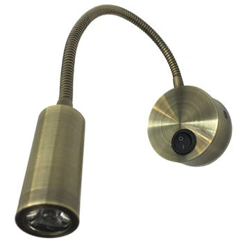 Бронзовая отделка 2 Вт СВЕТОДИОДНЫЕ ПОВОРОТНЫЕ огни для спальни|swing arm light|swing armled