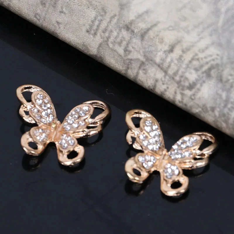 Новинка 100 шт. кнопки бабочки из сплава аксессуары для рукоделия ZJ417|embellishment