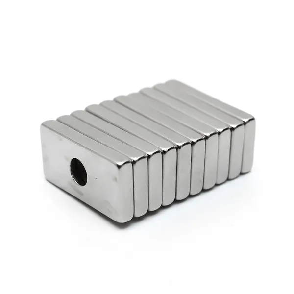 U-JOVAN 10 шт. 20x10x3 мм 4 мм Отверстие N35 Супер Сильные редкоземельные кольца Блок Неодимовый магнит магниты на холодильник
