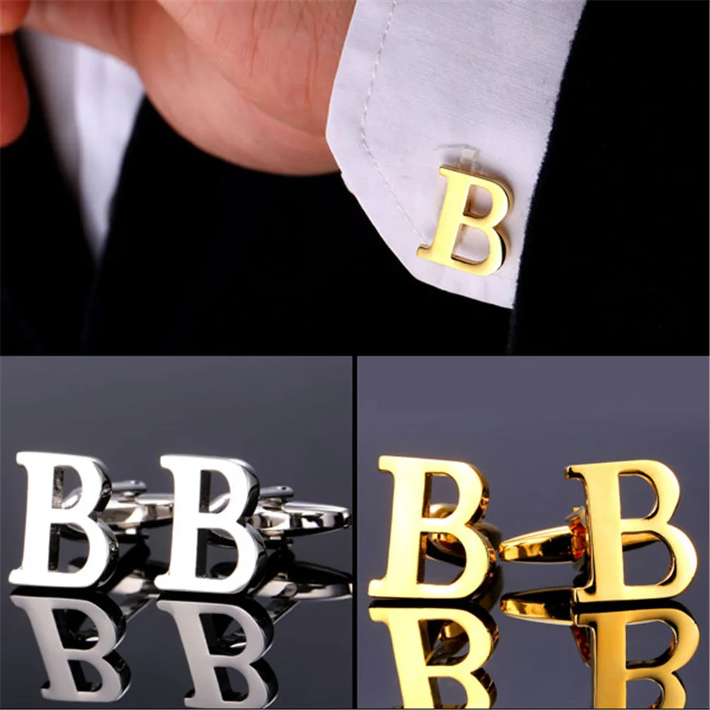 Запонки высококачественные мужские запонки с английским алфавитом рубашки