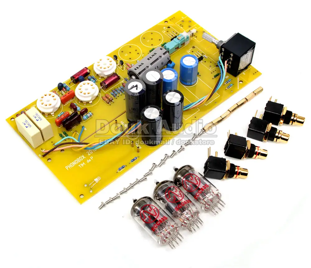DoukAudio Phono предусилитель мм поворотные панели 12AX7 Труба Предусилитель
