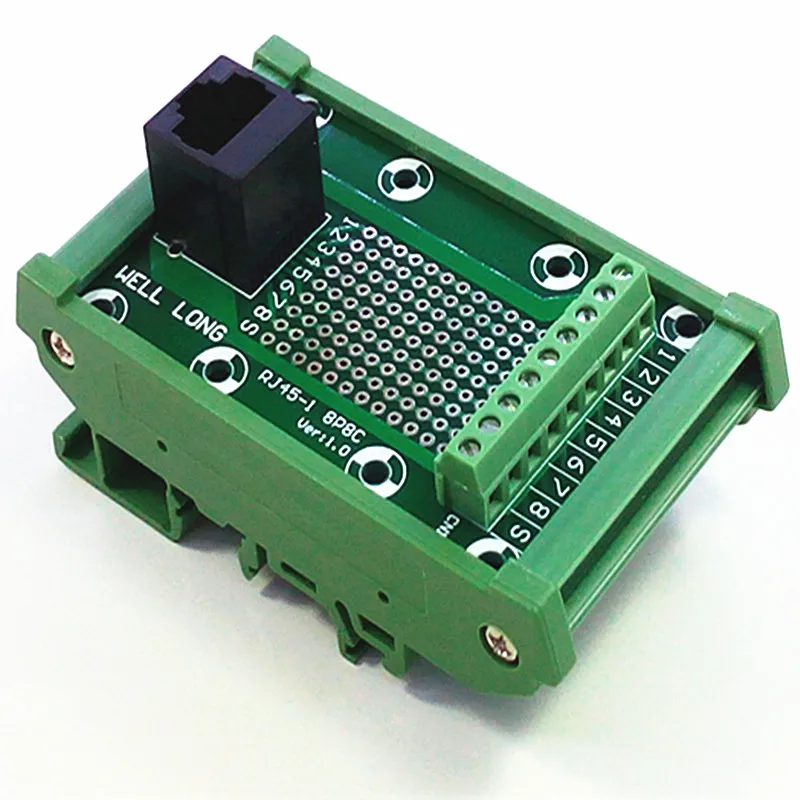 DIN рейка RJ45 Модуль 8P8C разъем шины.|mount rj45|module rj45board board |