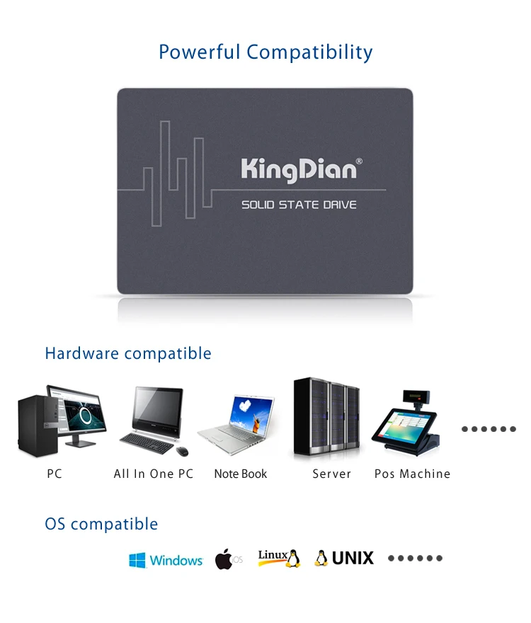 KingDian 2,5 SATA III 6 ГБ/сек. SATA 3 SATA 2 hd SSD 60 Гб 60 г твердотельный диск Жесткий диск SSD 64 ГБ для ПК настольный ноутбук