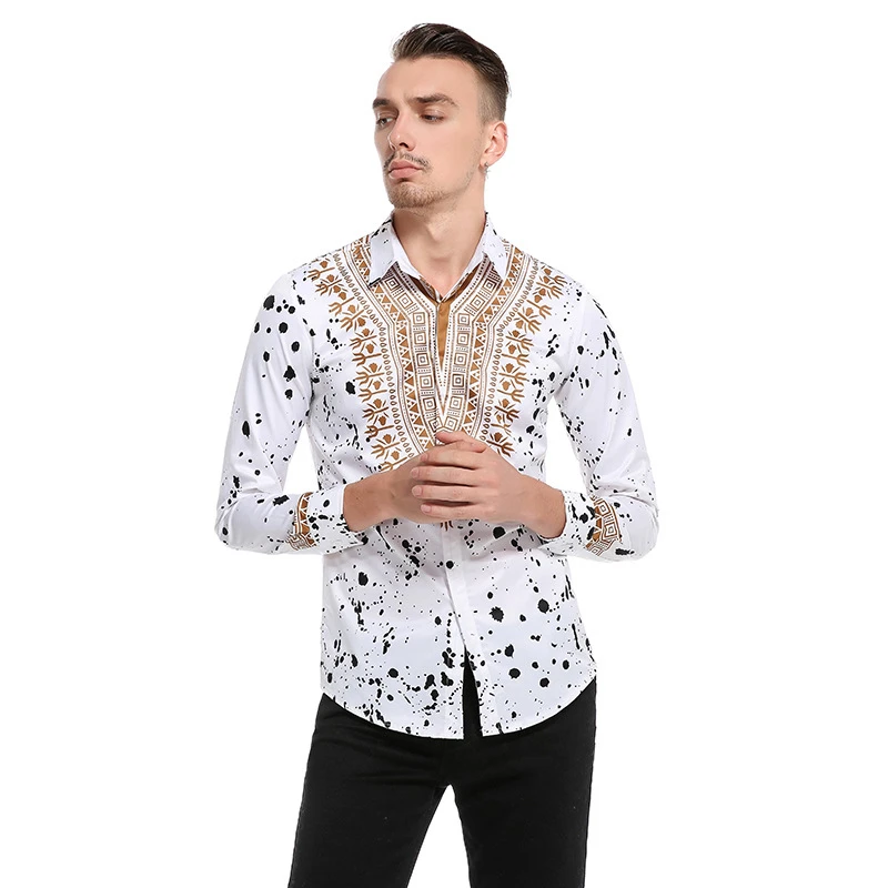 

3D printed shirts fashion 2018 mens shirts long chemise homme casual camiseta masculina hip hop dress shirt,Asian size M-3XL