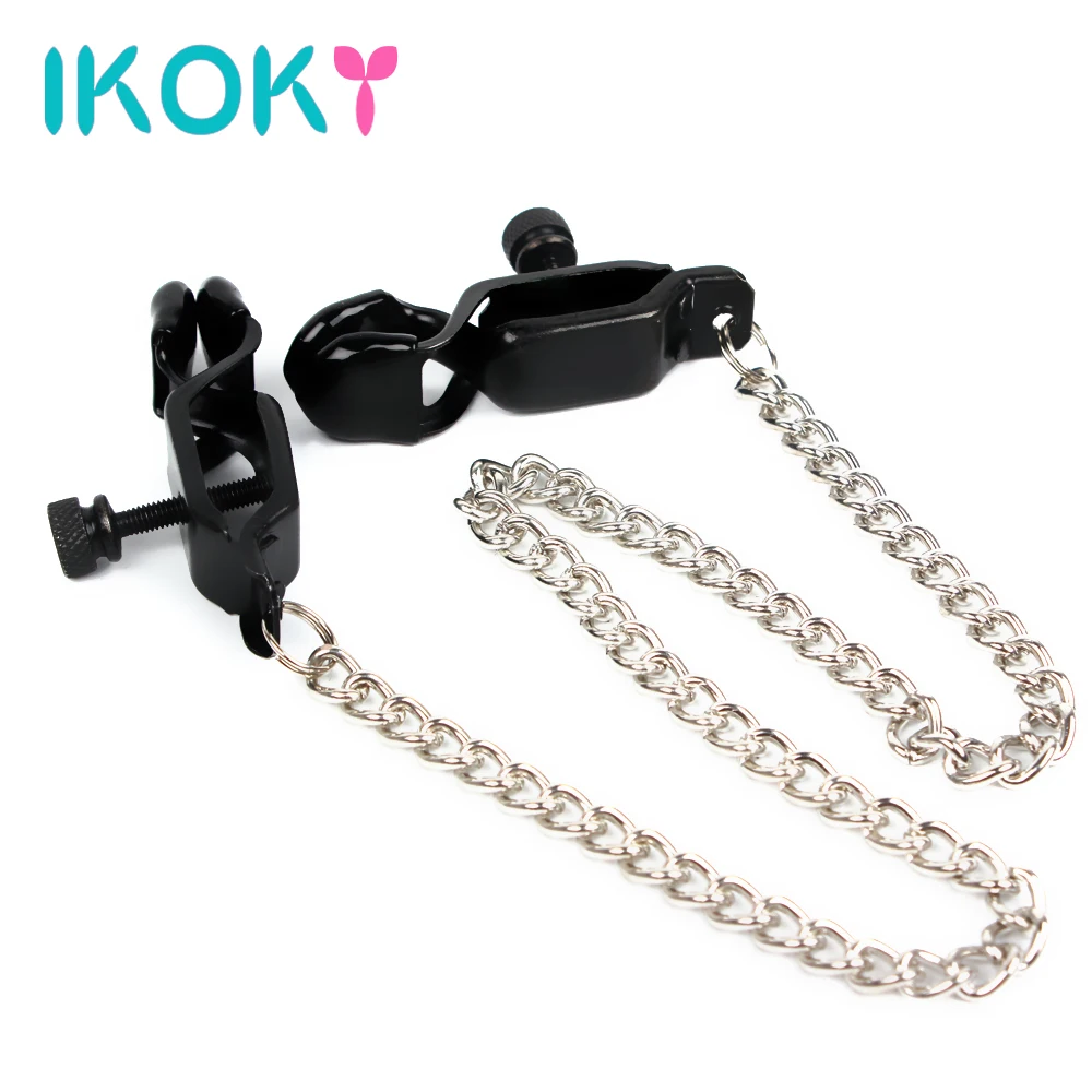 IKOKY секс игрушки для детской модели зажимы сосков из нержавеющей стали с