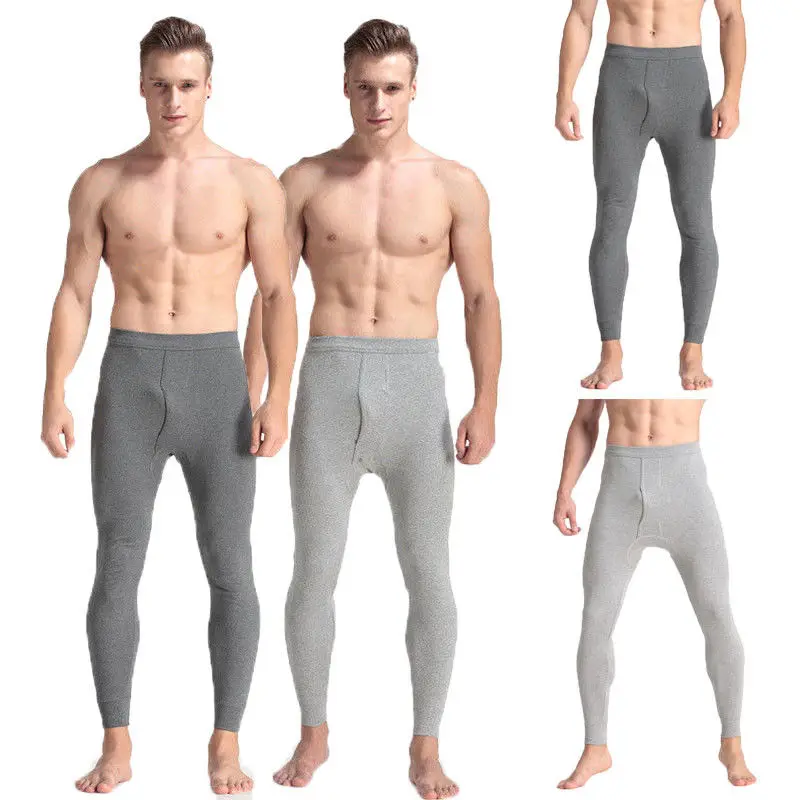 Мужские кальсоны из 100% хлопка теплые на осень и зиму нижнее белье леггинсы штаны