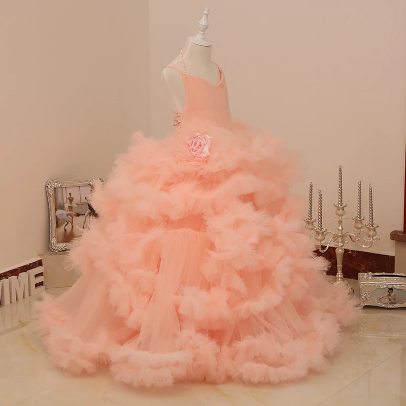 Пышные пышные платья для маленьких девочек Vestido Longo коллекция 2016 года бальное