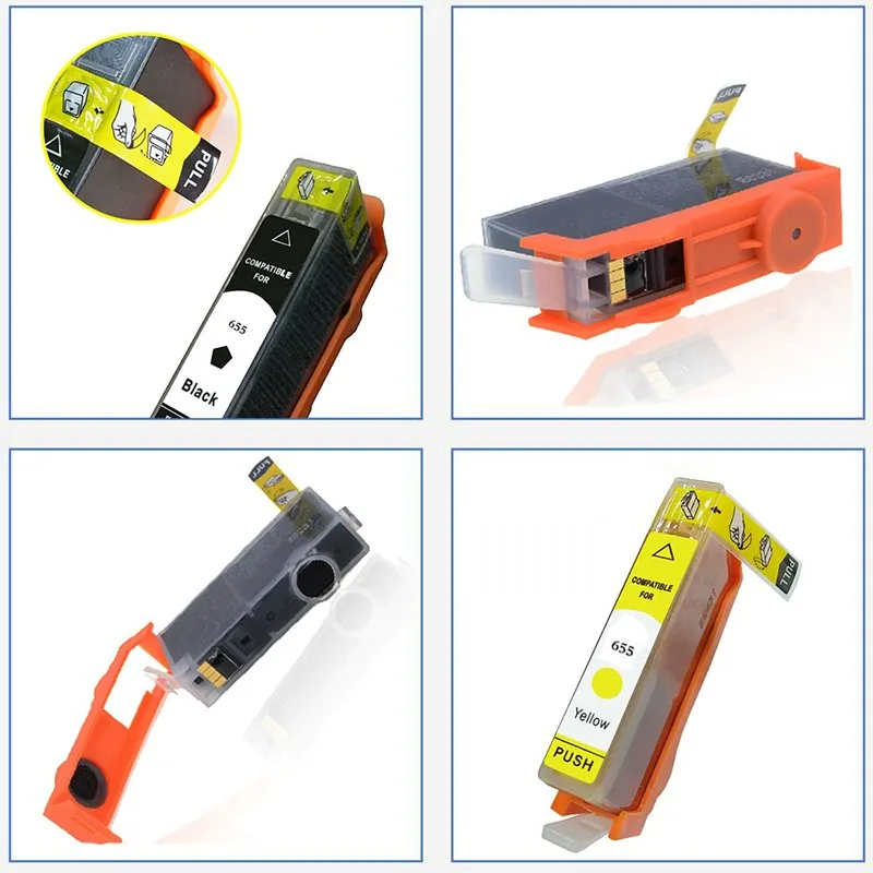 Чернильный картридж hisaint 6PK для HP 655XL 655 5525 3525 4615 4625 6520 6525 6100 6600 6700 Прямая продажа |