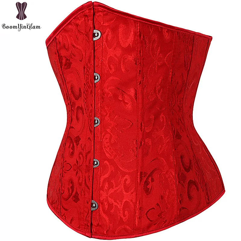 Женский корсет с цветочным принтом красный и пуш ап|Бюстье корсеты| |