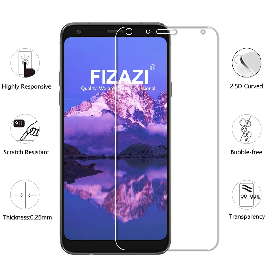 FIZAZI 2.5D закаленное Стекло для LG Q7 9 H Ясно Защитная пленка против царапин Экран