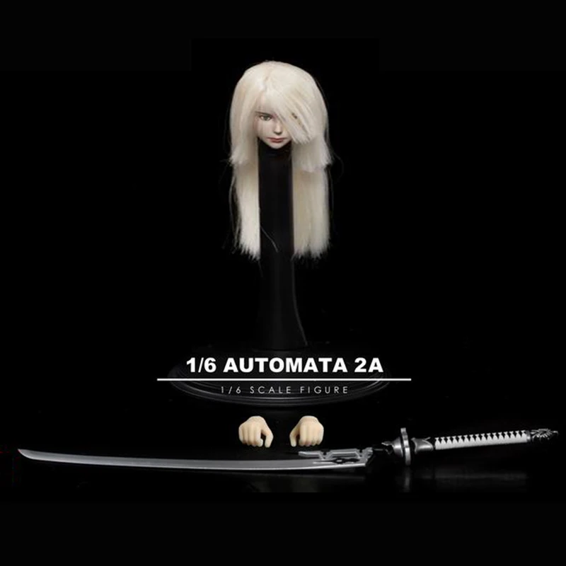 Масштаб 1/6 TF02 NieR:Automata A2 женская голова девушки резная мечом для TBL 12 дюймов