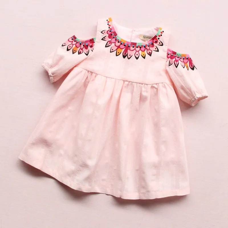 2019 kids dress for girl fashion spring Print strapless cotton clothing princess casual | Детская одежда и обувь