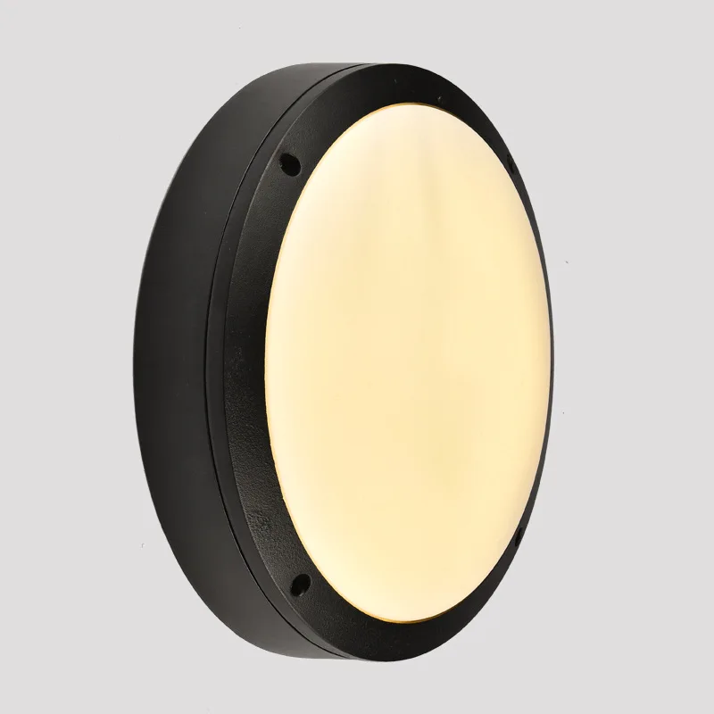 Современный простой круглый водонепроницаемый светильник наружный алюминиевый