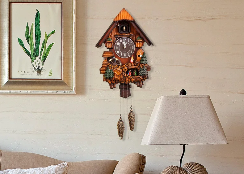 Роскошный музыка настенные часы с кукушкой творчески гостиной детской комнаты праздничные подарки