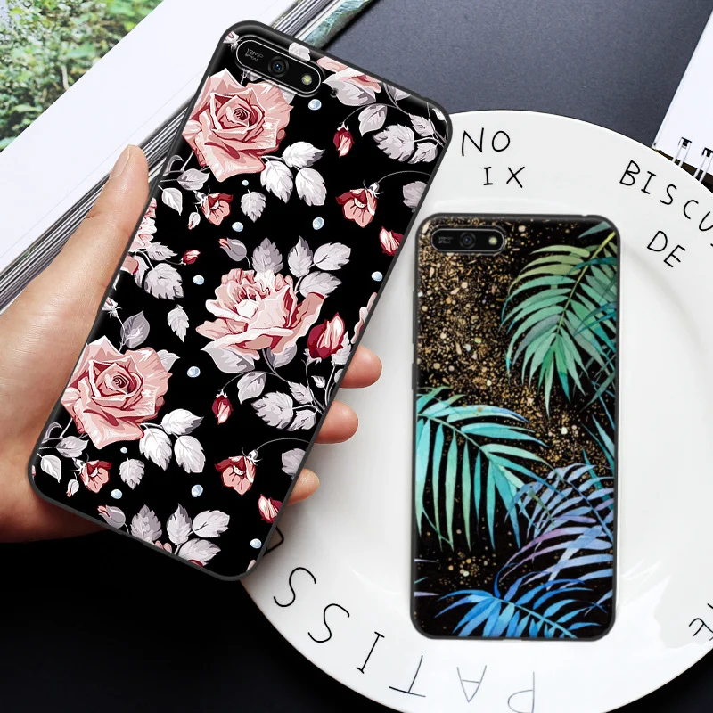 Для Huawei Honor 7A играть стандартный корпус purecolor милый мультфильм окрашены Мягкие TPU