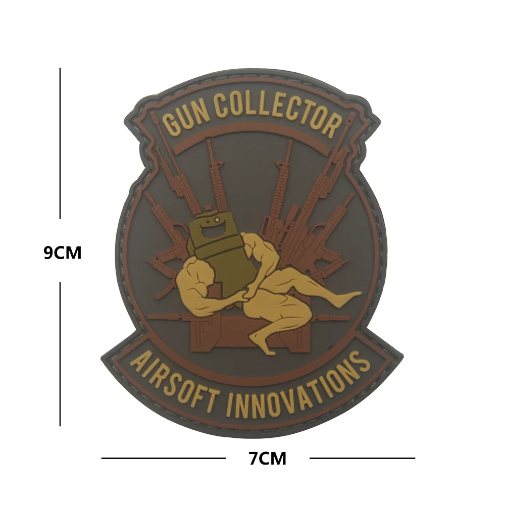 Airsoft инновации военные ПВХ патч Резиновые Значки коллектор пистолет тактические