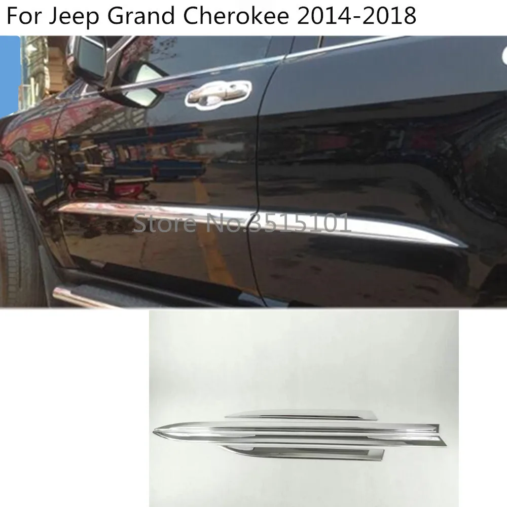 Автомобильная Боковая дверь отделка полосы литья ABS хром поток лампы панели