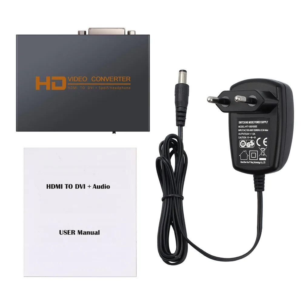 PROZOR HDMI совместимый с DVI конвертер для оптического TOSLINK SPDIF + 3 5 мм разъем цифровой