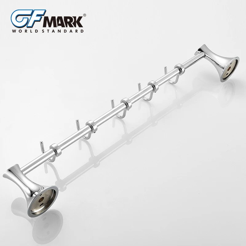 GFmark регулируемые настенные крючки хромированная вешалка из цинкового сплава