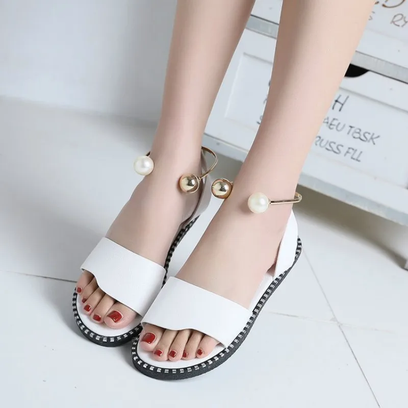 

New Summer Sandals Women Flat Shoes 2019 Woman Flat Slippers Casual Buckle Strap Ladies Sandals Low Heel Flats Shoe for Women