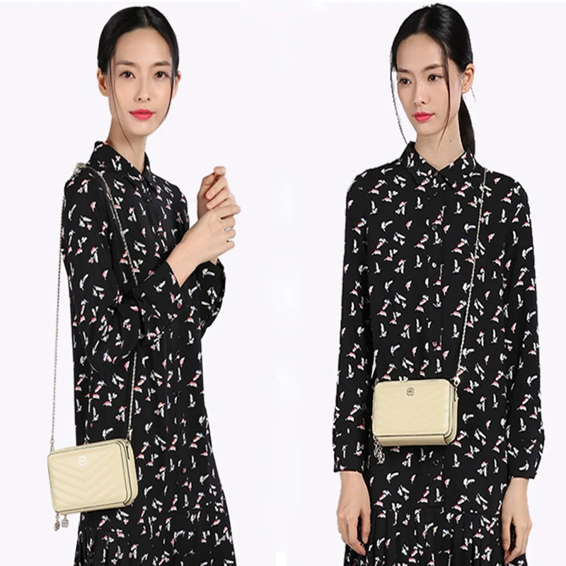 Роскошные клатчи сумки из коровьей кожи женская сумка-мессенджер с цепочкой