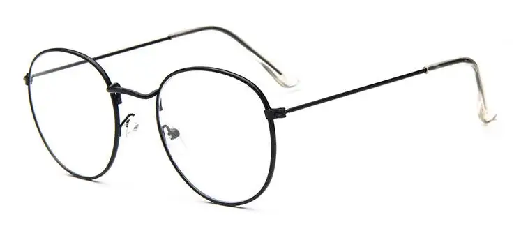 C1 black frame Круглые очки мужские прозрачные винтажные очки, ретро маленькие круглые очки для близорукости, очки ботаника оправа с прозрачными линзами очки Для женщин - Цвет оправы: C1 black frame