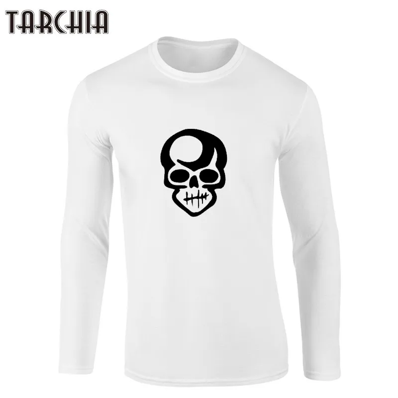 

TARCHIA Creative Skull T-shirts Men Cotton Streetwear Brand Man's TShirt Punk Style Round Neck Summer Funny T Shirt Homme