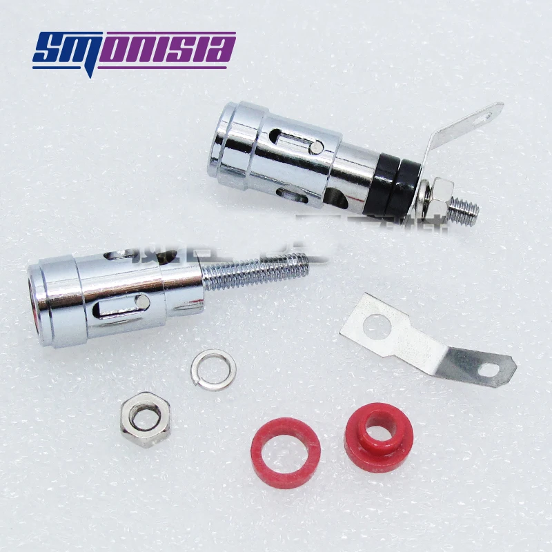 smonisia 5pcs-50pcs Binding Post Press Spring Self Lock Quick Socket Large Nickel-plated Terminal Copper Speaker Amplifier Jack |