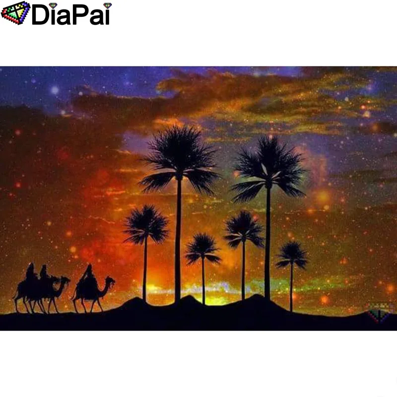 

DIAPAI Diamond Painting 5D DIY 100% Full Square/Round Drill "Tree color scenery" Diamond Embroidery Cross Stitch 3D Decor A24393