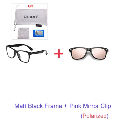 1 Frame Pink Clip Ralferty, магнитные солнцезащитные очки, женские, на застежке, солнцезащитные очки, мужские, поляризационные, UV400, высокое качество, TR90, 3D, очки для ночного видения, очки по рецепту - Цвет линз: 1 Frame Pink Clip