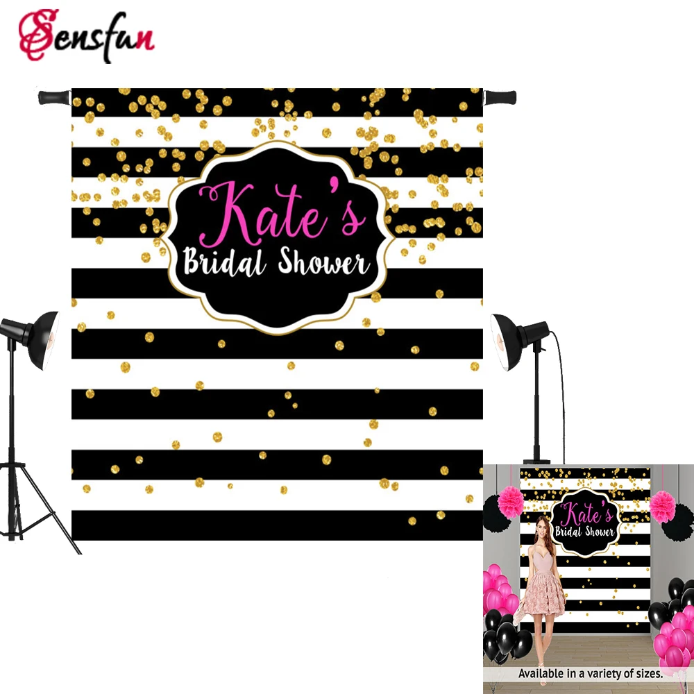 Sensfun черно белый фон для фотосъемки свадебный душ фотостудии детский день