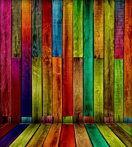 8x12FT темно красочные красный синий желтый зеленый деревянный пол деревянная