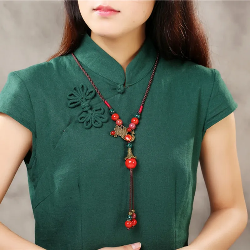 Длинное ожерелье для женщин Ювелирные Изделия подарок керамические аксессуары