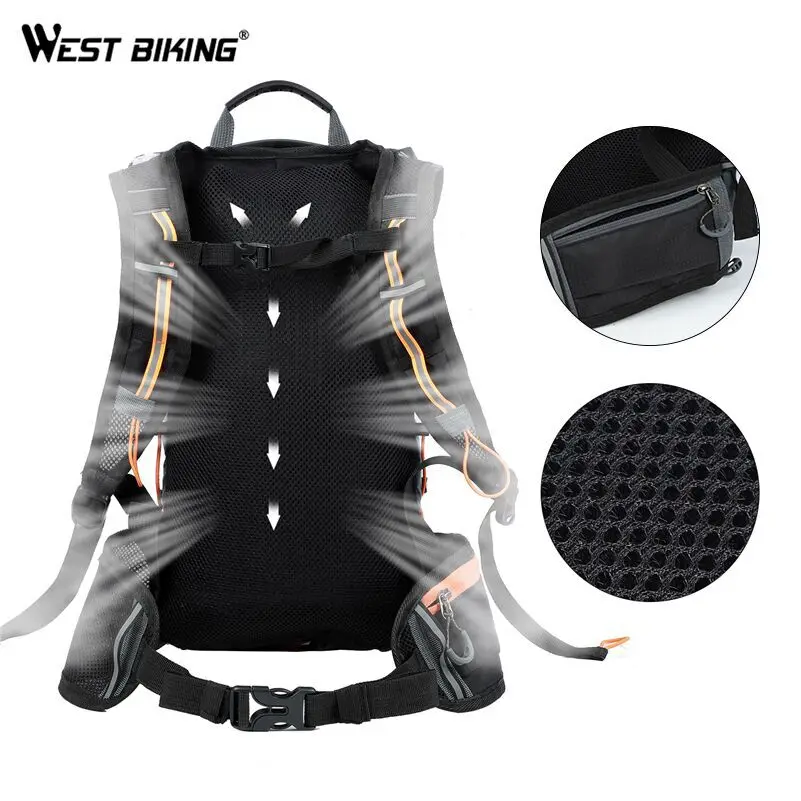 WEST BIKING 10L спортивные рюкзаки, складная велосипедная сумка, сумка для путешествий, альпинизма, женская и мужская, рюкзак, удерживающий воду, велосипедная сумка