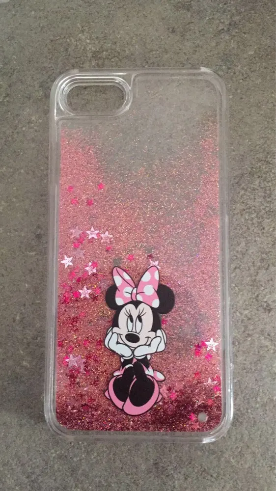 Для iphone 7 чехол новый красивый милый Микки и Минни сверкающие блестящие жидкие