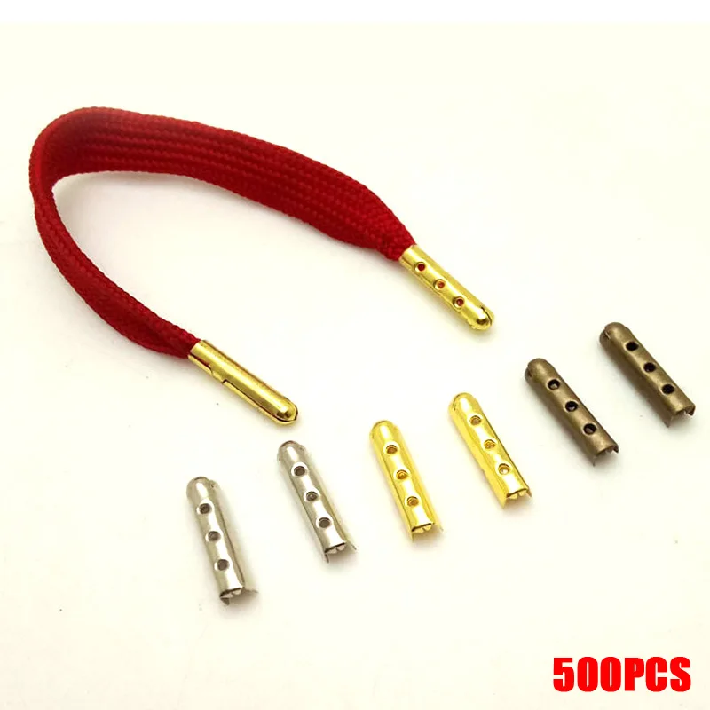 50 шт. 3.5X17mm 3 отверстия металлические шнурки пули Советы DIY Ботинки со шнурками