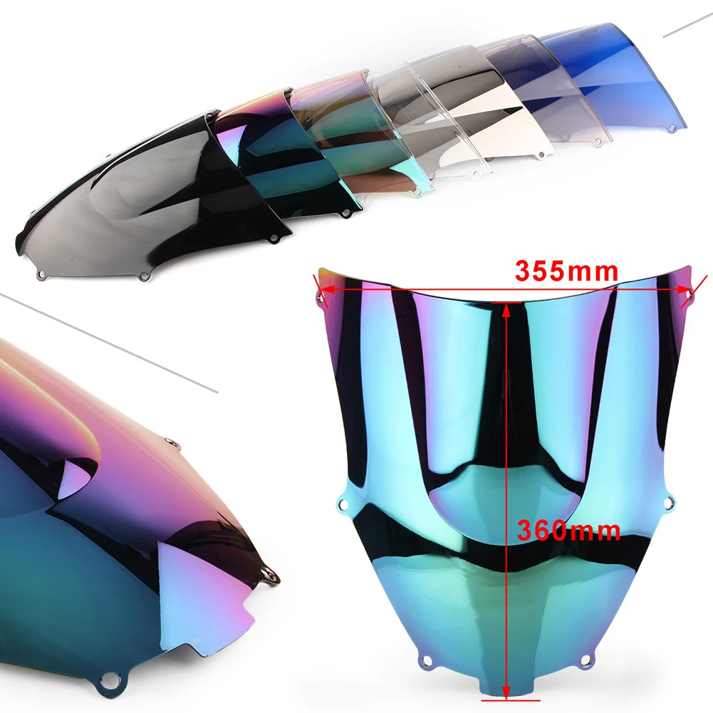 Лобовое стекло мотоцикла с двойными пузырьками для Kawasaki Ninja ZX9R ZX 9R 2000 2001 2002 2003| |