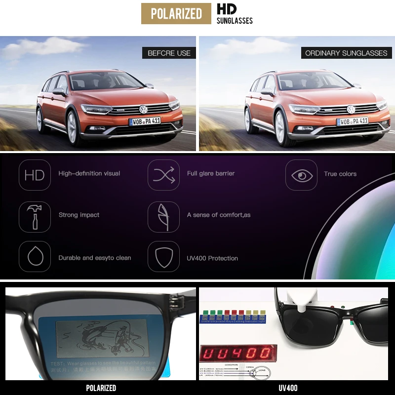 MATIC модные синие поляризованные солнцезащитные очки для мужчин зеркальные Пилот