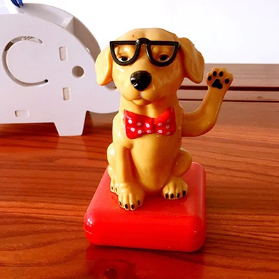 05-Dog Ornament 1 шт., автомобильные аксессуары, украшение, прекрасный, на солнечных батареях, качающаяся, качающаяся голова, собака, милый автомобиль, собака, кукла, автомобильное украшение, приборная панель, игрушка - Название цвета: 05-Dog Ornament