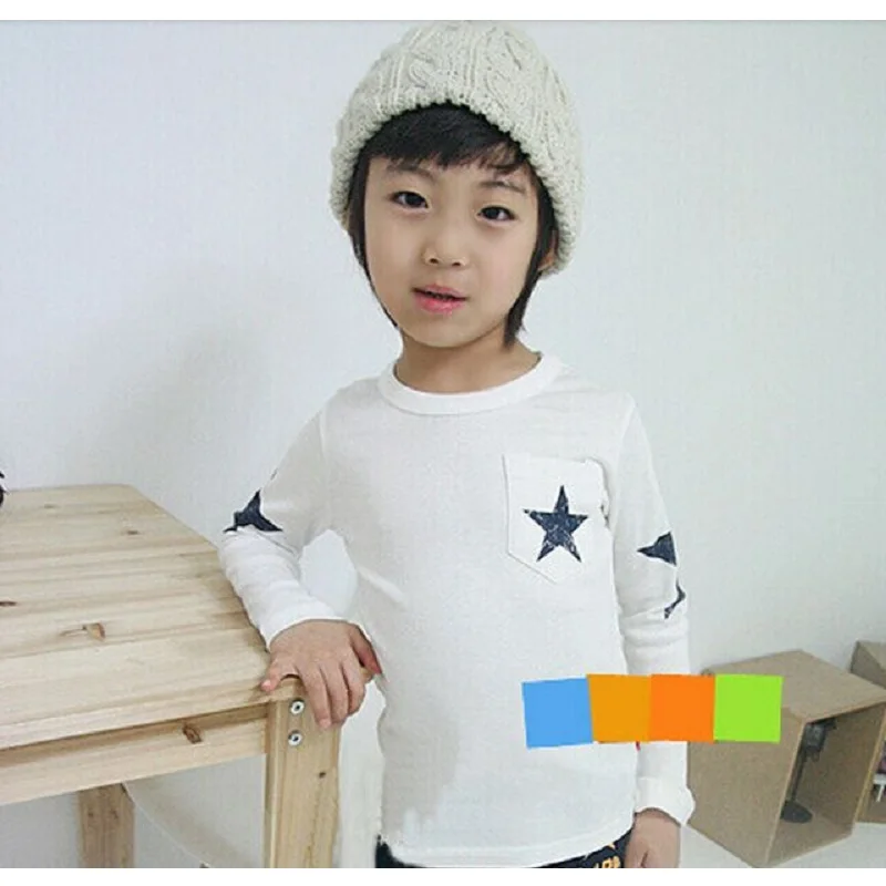 Детская Хлопковая футболка с длинным рукавом на возраст 90 100 гг.|child tee shirt|baby boy