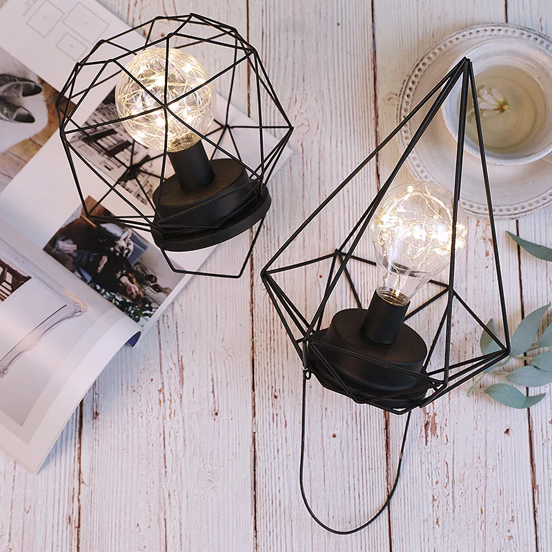 Подвесная лампа для помещений Железный Ретро Лофт Пирамида Металлическая на