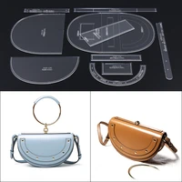 laser cut durable acrylic template pattern for diy handmade single shoulder bag leather craft sewing pattern sewing stencil