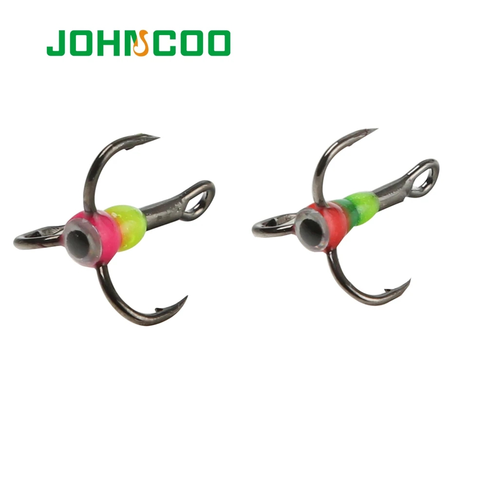 JOHNCOO 6 шт. 2018 новый зимний ледяной рыболовный крючок с супер прочными тройными
