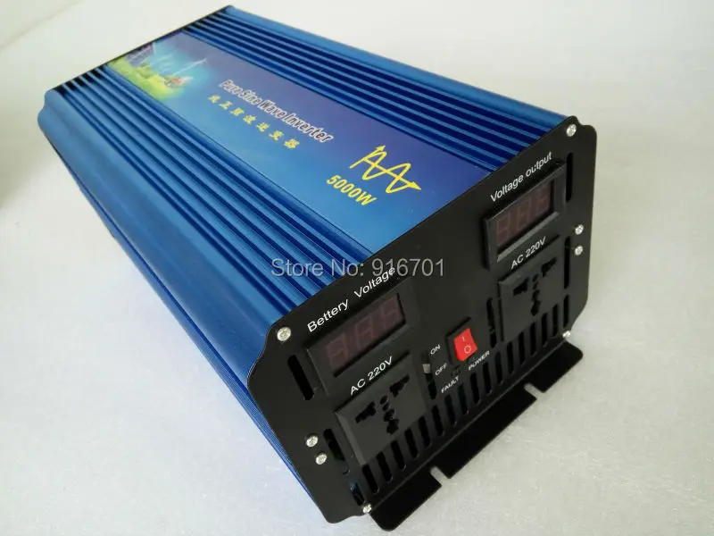 Быстрая Доставка dc В ac 12V в 220V Чистая синусоида Инвертор 5000W Преобразователь