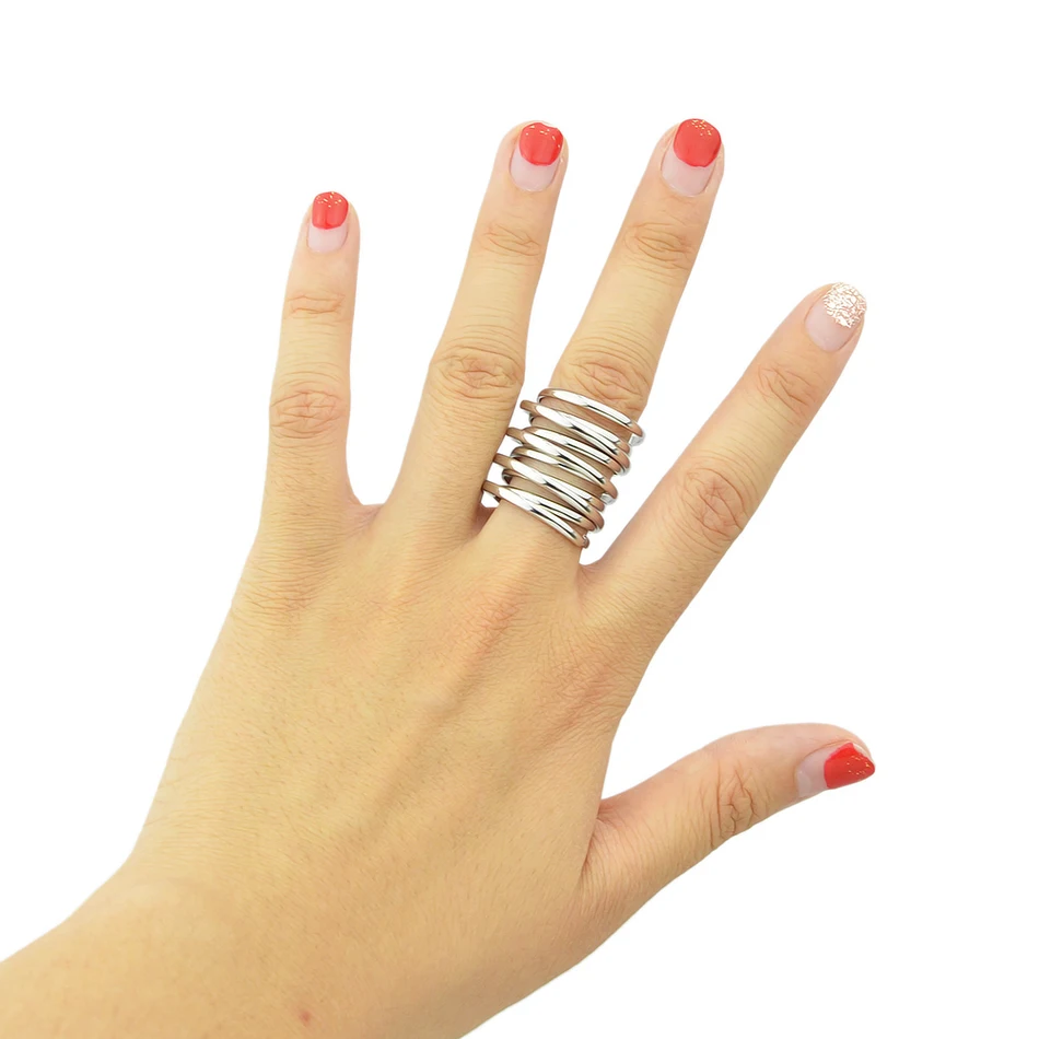 Newindy минималистский стимпанк Стиль ювелирных изделий Цвет серебро палец